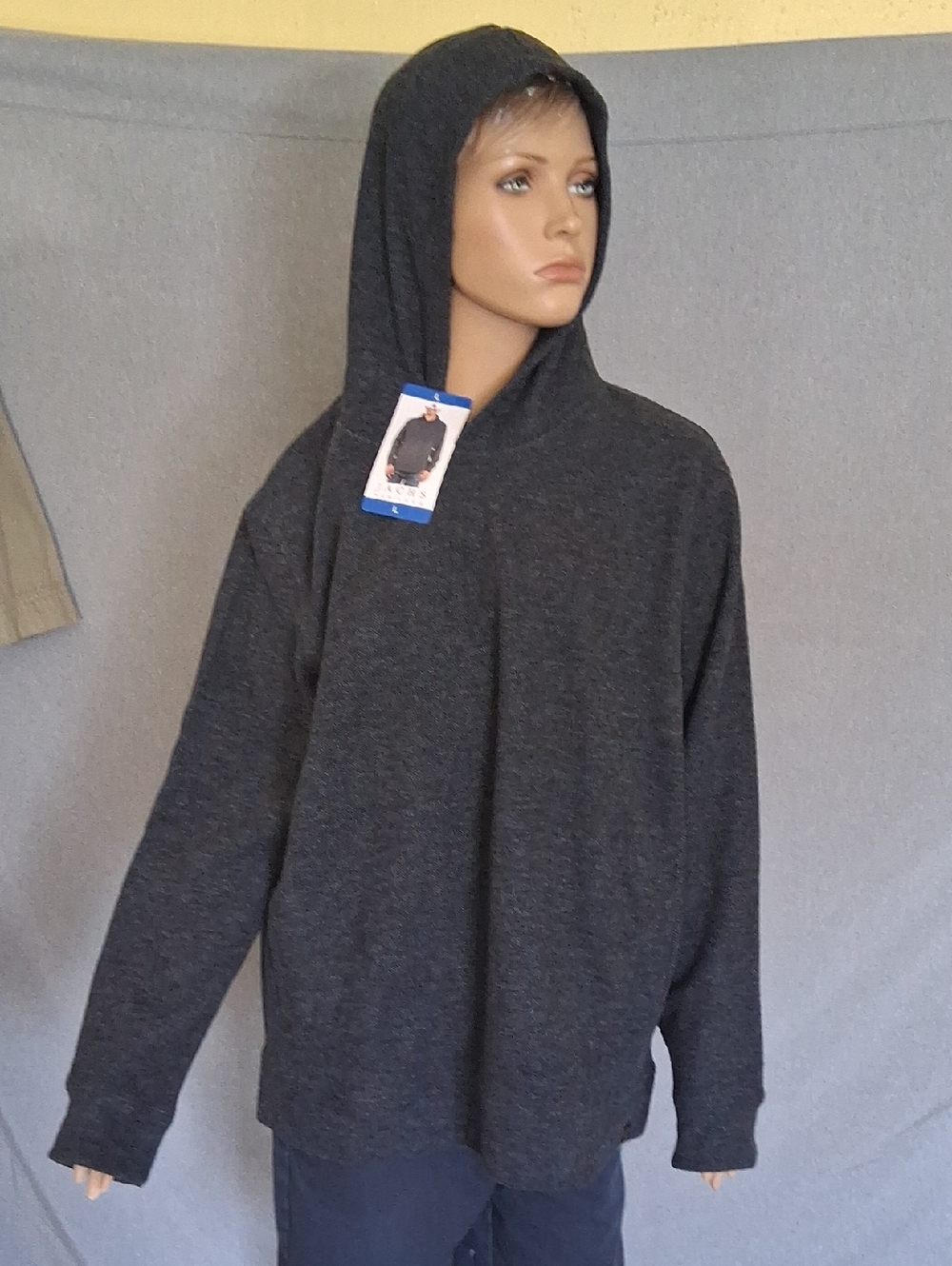 Jachs NY Dark Charcoal Hooded Sweater